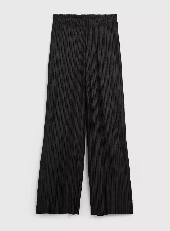 Black Textured Palazzo Trousers 22L
