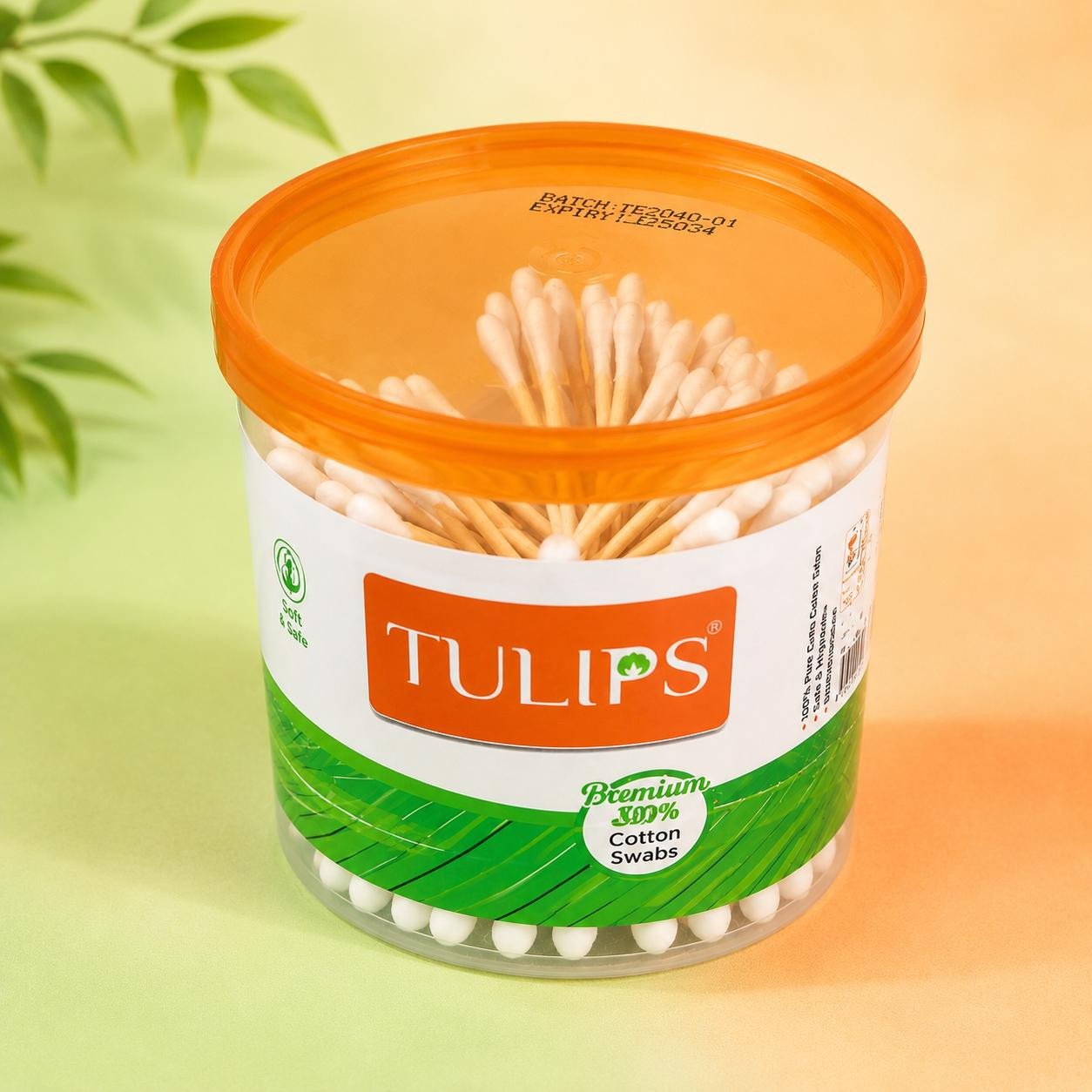 Tulips Premium 100% Cotton Swabs | Soft Cotton Buds for Everyday Hygiene